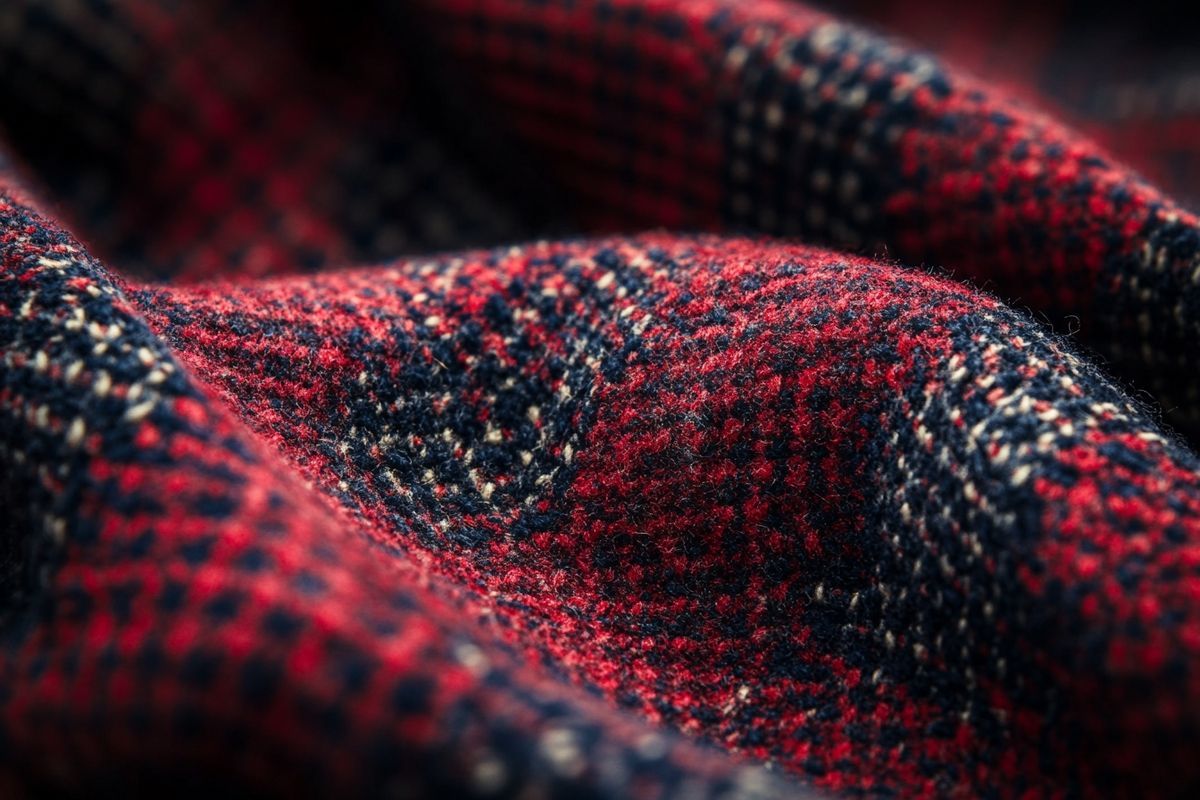 La couleur emblématique : plongez dans le monde de la marque Sacai red navy tweed