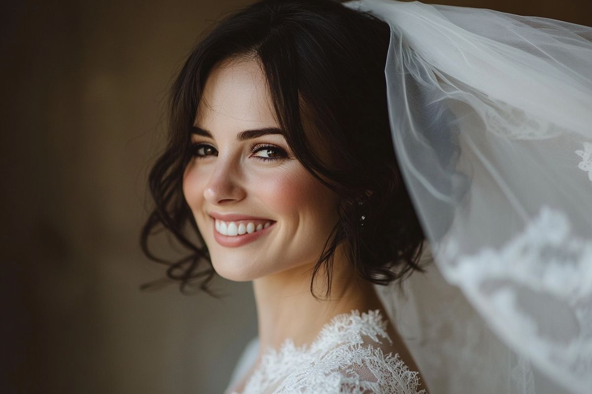 Les coiffures de carré court : mariage, un choix audacieux et séduisant