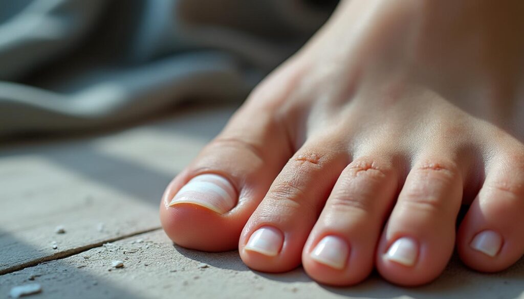 découvrez les diverses causes du trait blanc sur les ongles des pieds dans cet article informatif. apprenez à identifier les problèmes de santé sous-jacents, les influences environnementales et les habitudes de vie qui peuvent affecter l'apparence de vos ongles. gardez vos pieds en bonne santé grâce à nos conseils experts!