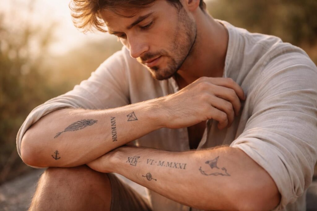 découvrez les histoires uniques et les significations profondes derrière les petits tatouages pour hommes, une expression d'art personnel et d'identité.