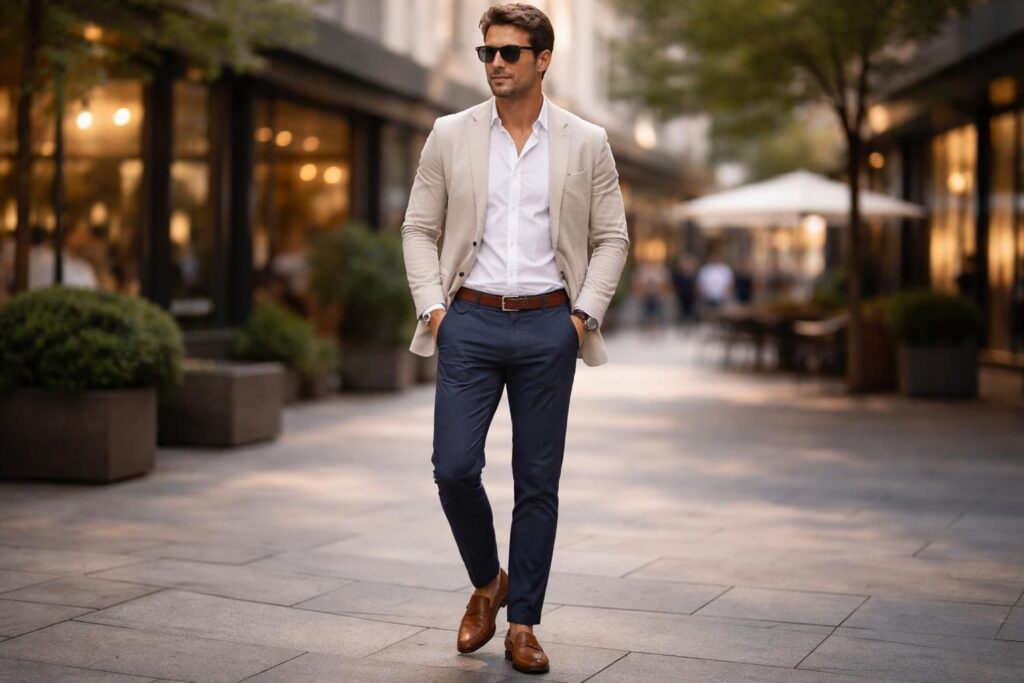 découvrez notre sélection de tenues décontractées chic pour homme, alliant confort et élégance. des looks prêts à porter pour toutes les occasions, du casual au semi-formel.