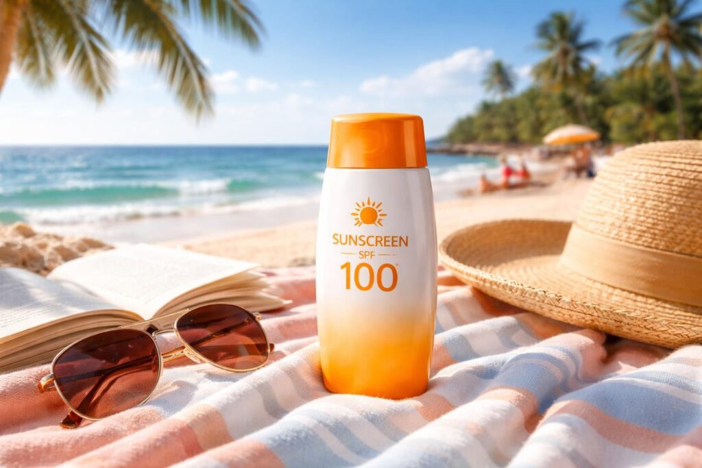 protégez efficacement votre peau lors de vos vacances au soleil avec notre crème solaire spf 100, votre alliée indispensable contre les coups de soleil et les rayons uv.