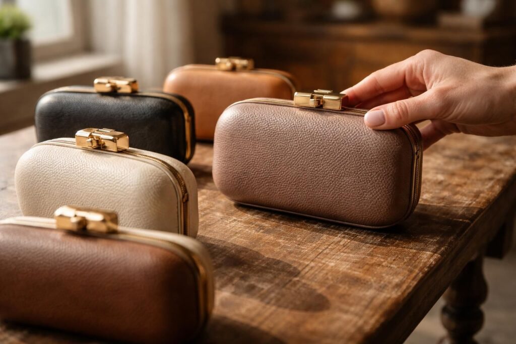 découvrez les minaudières en cuir, l'accessoire chic et intemporel qui apporte élégance et sophistication à toutes vos tenues.