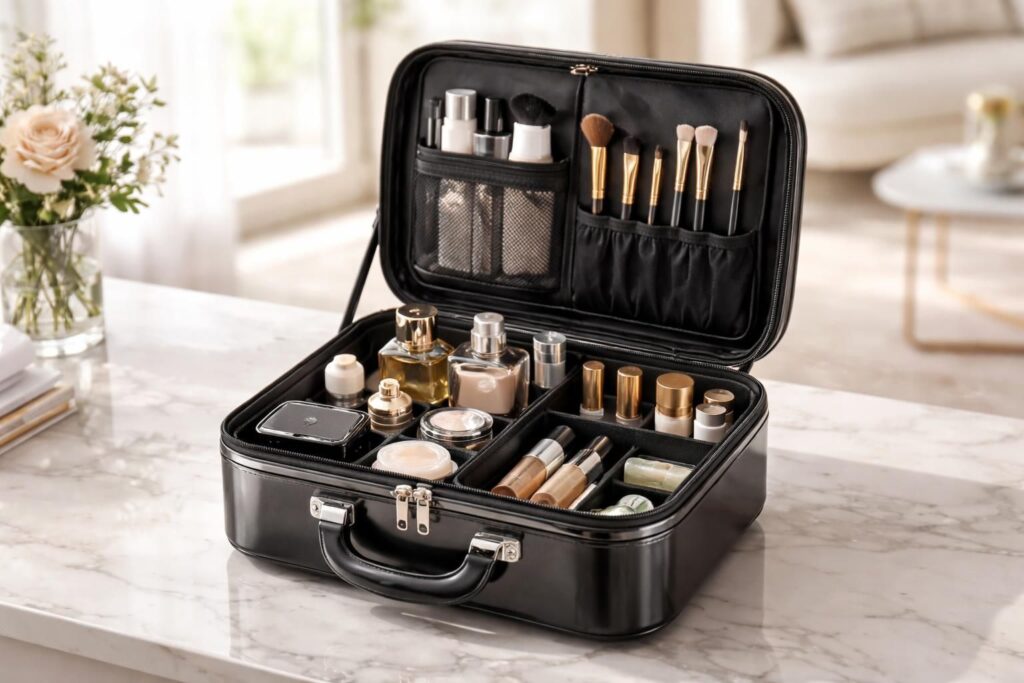 découvrez notre vanity case rigide alliant élégance et praticité pour organiser vos essentiels avec style et efficacité lors de tous vos déplacements.