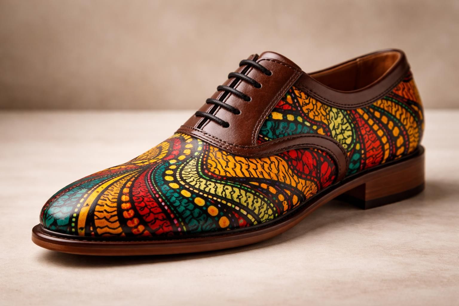 découvrez l'élégance unique des chaussures africaines en wax, alliant motifs traditionnels et style contemporain pour sublimer votre tenue.