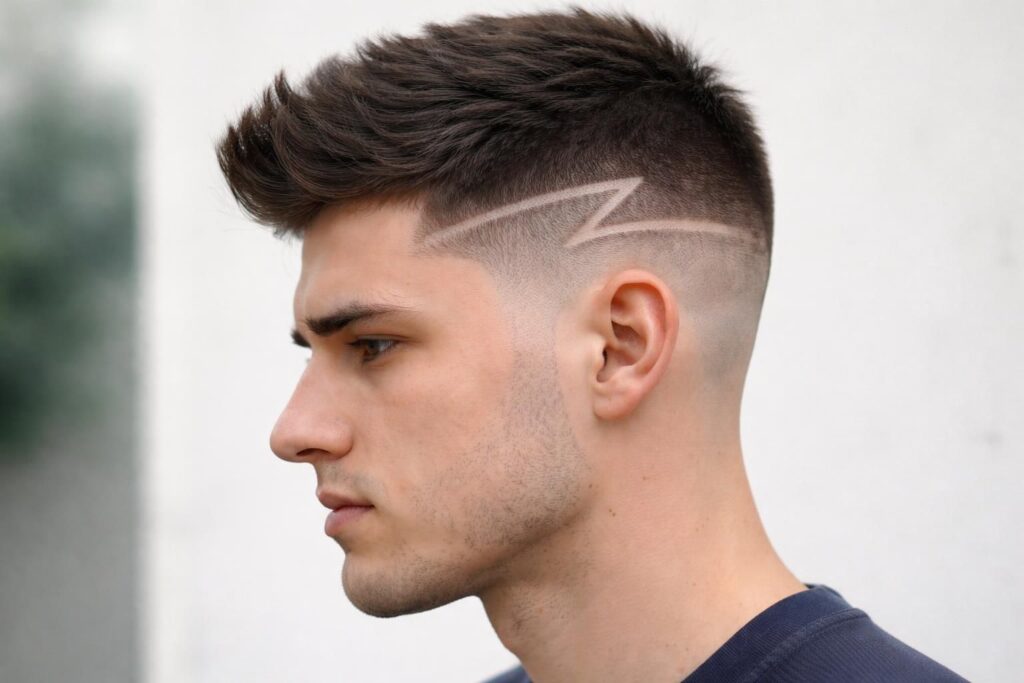 Les erreurs à éviter avec votre coupe de cheveux homme dégradé avec trait en z