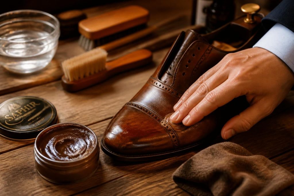 découvrez comment entretenir et patiner vos chaussures en cuir vieilli avec élégance pour leur apporter un style unique et authentique.