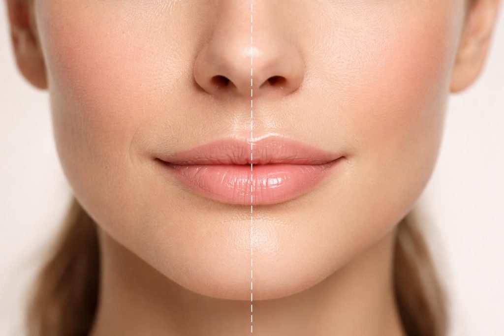 découvrez les résultats étonnants d'une utilisation régulière de la crème pour le contour des lèvres à l'acide hyaluronique, qui hydrate, repulpe et lisse la peau pour un sourire sublime et jeunesse préservée.