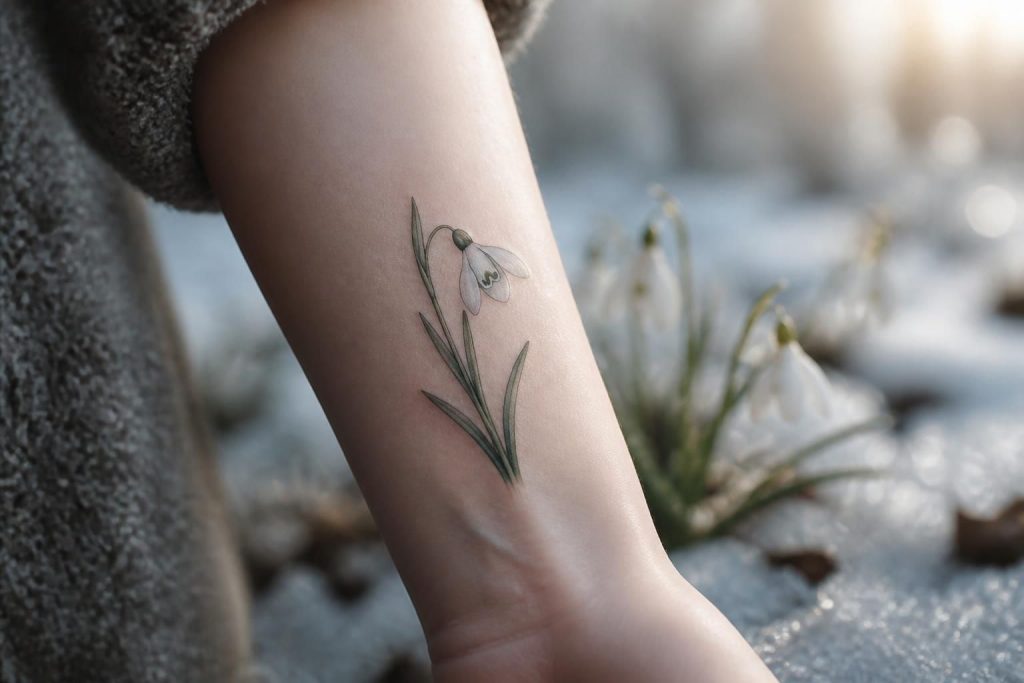 découvrez la signification profonde du tatouage perce-neige, symbole de renouveau et de spiritualité, reflétant un choix personnel unique.